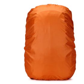 1pc 60L Portable Outdoor Backpack; Waterproof Dust Cover Travel Backpack Rain Cover Camping Sports Accessories - Orange - 60L