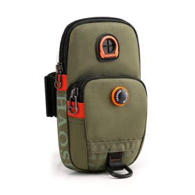 Outdoor Arm Bag; Sports Running Phone Pouch; Women's Nylon Coin Purse With Earphone Hole - Army Green