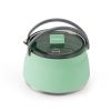 Silicone folding kettle portable wild camping outdoor open fire coffee tea cassette cooker cookware - Silicone cookware-green