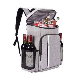 Lightweight Beach Cooler Backpack for Picnics Camping Hiking - Gray - Picnic Backpack