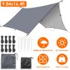 Waterproof Camping Tarp Kit Tent Canopy Rain Fly Awning Shelter for Outdoor Picnic Hammock Hiking Backpacking Travelling UV Protection - 3X5m