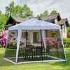 Patio Gazebo Sun Shade Screen Shelter Waterproof Tent - Gray - 3 x 3 M