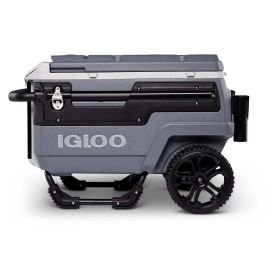 70 Qt Wheel Cooler, Gray - grey - Advanced Insulation