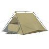 8' x 7' Four Person A-Frame Instant Tent - Khaki