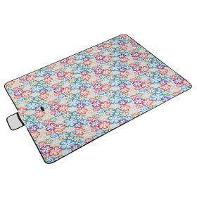 60" x 78" Waterproof Picnic Blanket Handy Mat with Strap Foldable Camping Rug - GreenFloral