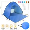 Pop Up Beach Tent Sun Shade Shelter Anti-UV Automatic Waterproof Tent Canopy for 2/3 Man w/ Net Window Storage Bag - Blue