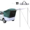 140*180*167cm Silver Tape Hardcore SUV Rear Tent Camping Tent Military Green Plus White Gray - as picture