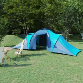 Camping Tent 6 Persons Blue and Light Blue - Blue