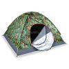 4 Persons Camping Waterproof Tent Pop Up Tent Instant Setup Tent w/2 Mosquito Net Doors Carrying Bag Folding 4 Seasons  - Camouflage