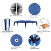 20''x10''(3 x 6m) Two Windows Practical Waterproof Folding Tent Blue XH - 20''x10''