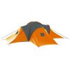 Camping Tent 9 Persons Fabric Gray and Orange - Orange