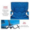 Oversized Folding Camping Chair, Heavy Duty Supports 300 LBS, Portable Chairs For Outdoor Lawn Beach Camp Picnic - blue