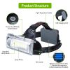 LED Work Headlamp 3 Lighting Modes Rechargeable Headlights IP65 Waterproof Rotatable Headlights For Cycling Hiking Rescuing Camping - Work Headlamp