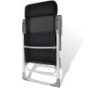 Camping Chairs 2 pcs Black Aluminum 22"x23.6"x44.1" - Black