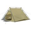 8' x 7' Four Person A-Frame Instant Tent - Khaki