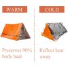 Outdoor Waterproof Emergency Tube Tent Shelter Survival Tent For Two People - Orange