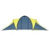 Camping Tent 6 Persons Blue and Yellow - Blue