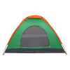 2-Person Waterproof Camping Dome Tent for Outdoor Hiking Survival Orange & Green - as picture