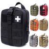 Outdoor Tactical Medical Kit; First Aid Kit Accessories; Mountaineering Survival Kit Emergency Sports Waist Bag - Black