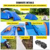 Outdoor Hiking Portable Easy Camping Tent for 3 -5 Person - Blue & Orange - Camping Tent