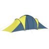 Camping Tent 6 Persons Blue and Yellow - Blue