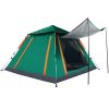 4-5 Person Camping Tent Outdoor Foldable Waterproof Tent with 2 Mosquito Nets Windows Carrying Bag for Hiking Climbing Adventure Fishing - Green