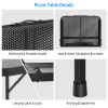 35.62x23.42x25.9in Foldable Camping Table Collapsible Picnic Aluminum Alloy Grill Stand 88LBS Max Load Height Adjustable BBQ Table - Black