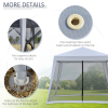 Patio Gazebo Sun Shade Screen Shelter Waterproof Tent - Gray - 3 x 3 M