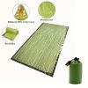 1pc Coldproof Warm Portable Single Sleeping Bag; With Drawstring Pocket And Whistle For Outdoor Travel Camping First Aid - Green