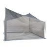 Tarp Shed, 9' x 9', with UV Protection and Roll Up Screen Wall - Gray