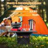 Foldable Camping Table With Storage Basket Rustproof Portable Aluminum Alloy Roll-Up Camping Table - L