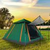 4-5 Person Camping Tent Outdoor Foldable Waterproof Tent with 2 Mosquito Nets Windows Carrying Bag for Hiking Climbing Adventure Fishing - Green