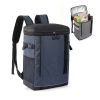 Double Shoulder Thermal Insulation Backpack for Outdoor Picnic  - Blue - Picnic Backpack