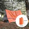 Outdoor Waterproof Emergency Tube Tent Shelter Survival Tent For Two People - Orange